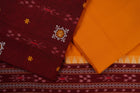 Maroon Sambalpuri Cotton 3-piece dress material (unstitched) — view 2 of 4