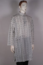 White Sambalpuri Cotton kurta — view 4 of 5