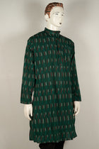 Green Sambalpuri Cotton kurta — view 4 of 5
