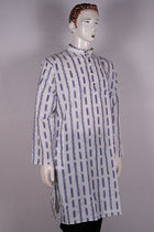White Sambalpuri Cotton kurta — view 4 of 5