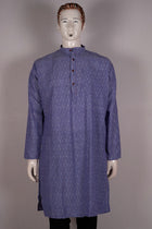 Blue Sambalpuri Cotton kurta — view 1 of 5