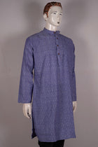 Blue Sambalpuri Cotton kurta — view 5 of 5
