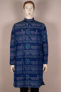 Blue Sambalpuri Cotton Kurta 42/L G03-11-06342