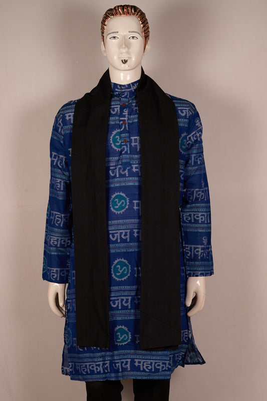 Blue Sambalpuri Cotton kurta — view 2 of 5