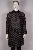 Black Sambalpuri Cotton kurta — view 1 of 5