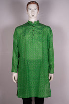 Green Sambalpuri Cotton kurta — view 1 of 5