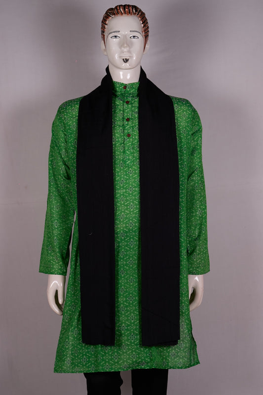 Green Sambalpuri Cotton kurta — view 2 of 5
