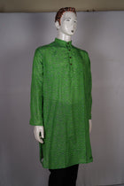 Green Sambalpuri Cotton kurta — view 5 of 5