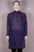 Blue Sambalpuri Cotton Kurta 40/M G03-19-06350