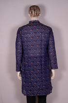 Blue Sambalpuri Cotton kurta — view 5 of 5
