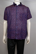 Blue Sambalpuri Cotton Shirt 42/L G04-05-06355