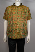 Green Sambalpuri Cotton Shirt 42/L G04-06-06356
