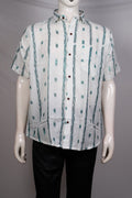 White Sambalpuri Cotton Shirt 42/L G04-09-06359