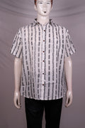 White Sambalpuri Cotton Shirt 42/L G04-14-06364