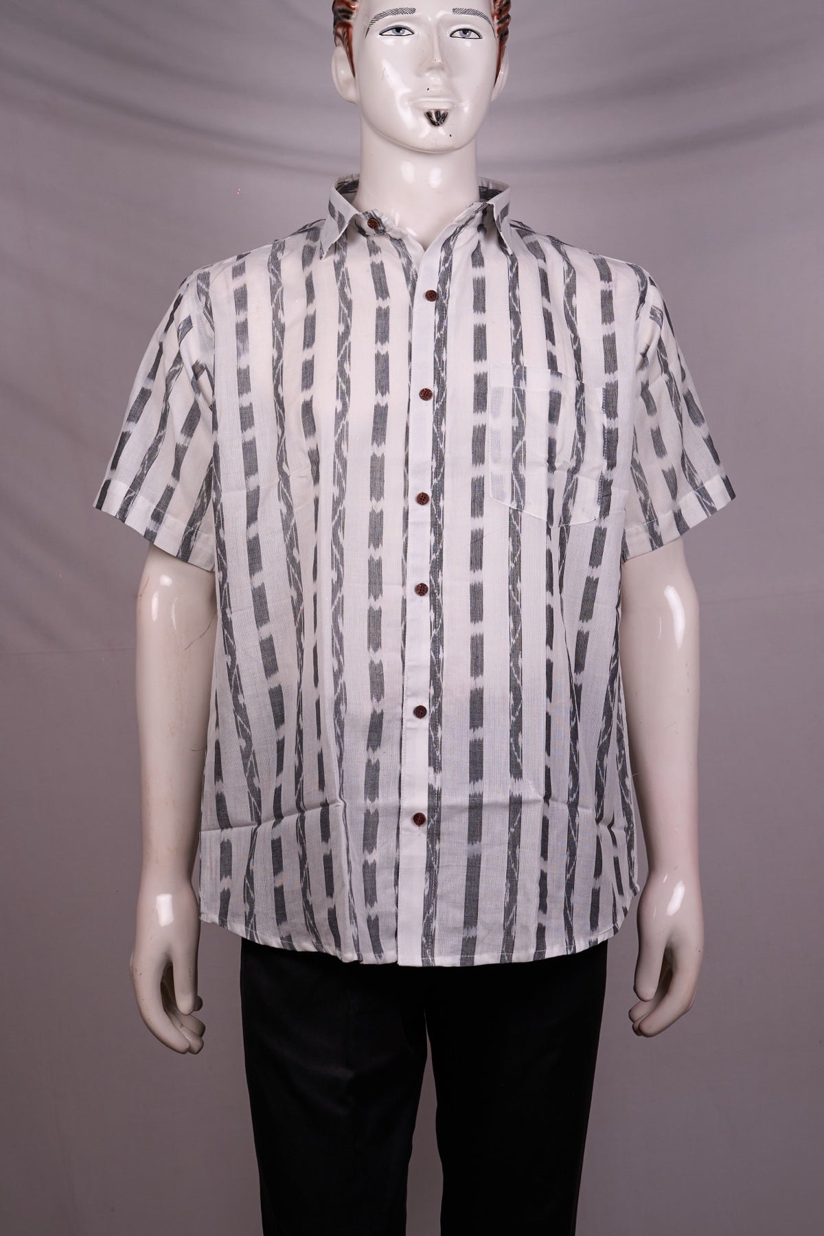 White Sambalpuri Cotton shirt — view 1 of 3