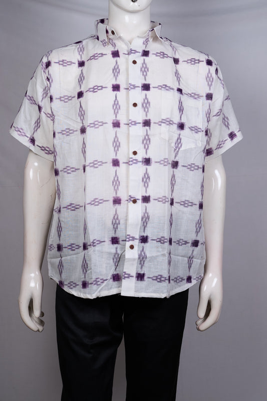 White Sambalpuri Cotton shirt — view 1 of 3
