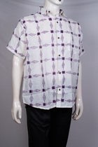 White Sambalpuri Cotton shirt — view 2 of 3