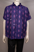Blue Sambalpuri Cotton Shirt 42/L G04-19-06369