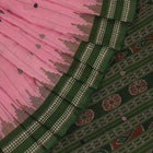 Handloom Pink Sambalpuri Cotton Saree with Green border