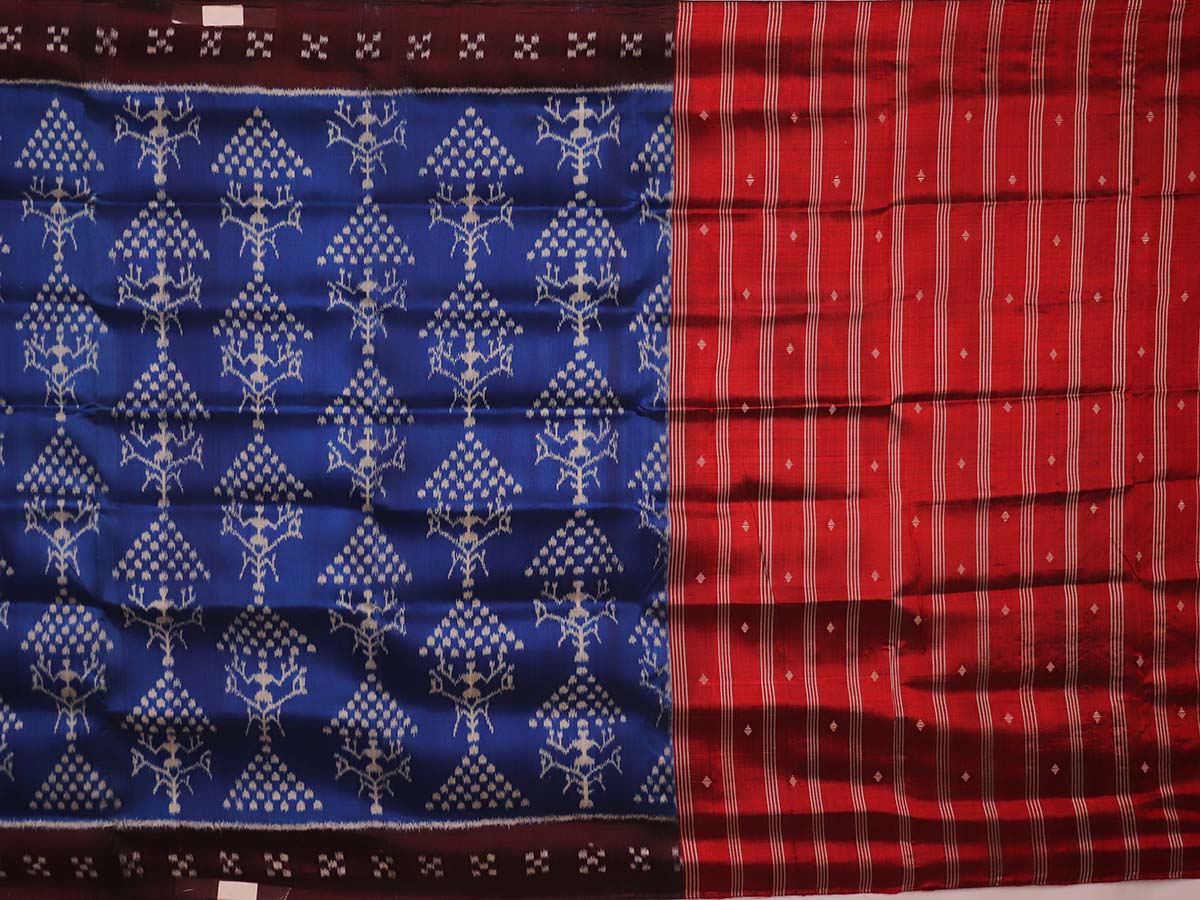ହ୍ୟାଣ୍ଡଲୁମ୍ ଖଣ୍ଡୁଆ ସିଲ୍କ ଇକାଟ ସାରୀ |