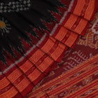 Handloom Black Khandua Silk Saree with Magenta border