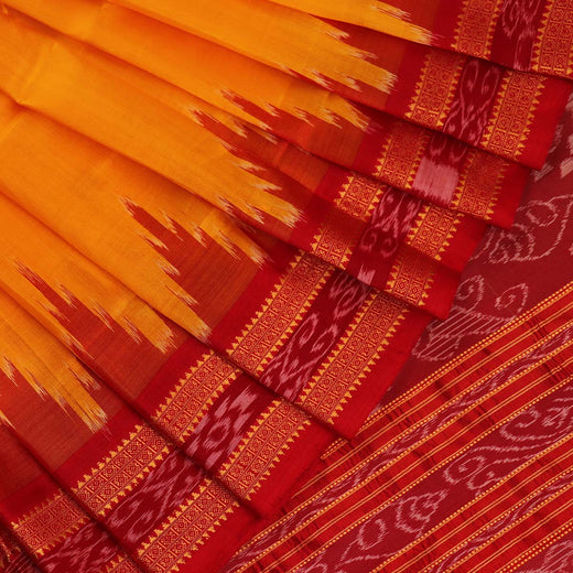 ହ୍ୟାଣ୍ଡଲୁମ୍ ଖଣ୍ଡୁଆ ସିଲ୍କ ଇକାଟ ସାରୀ |