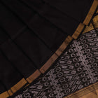 Handloom Black Sambalpuri Silk Saree with Black border