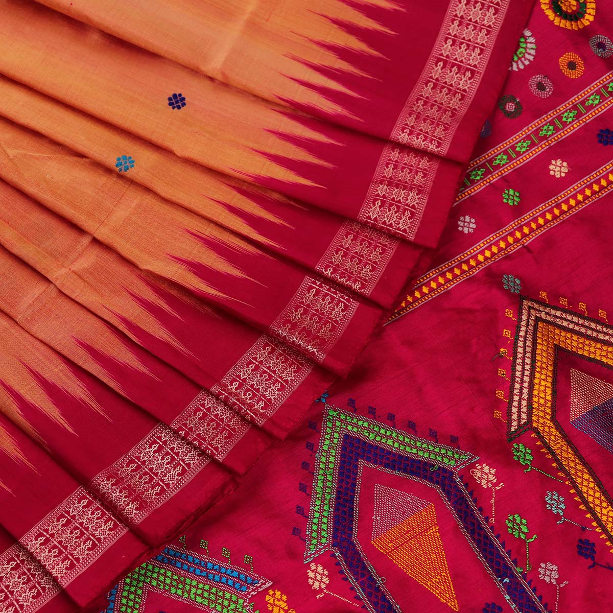 Brown Dolabedi Silk Saree — view 1
