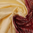Cream Sambalpuri Silk Saree with Green Border — view 5