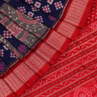 Handloom Blue Sambalpuri Silk Saree with Red border