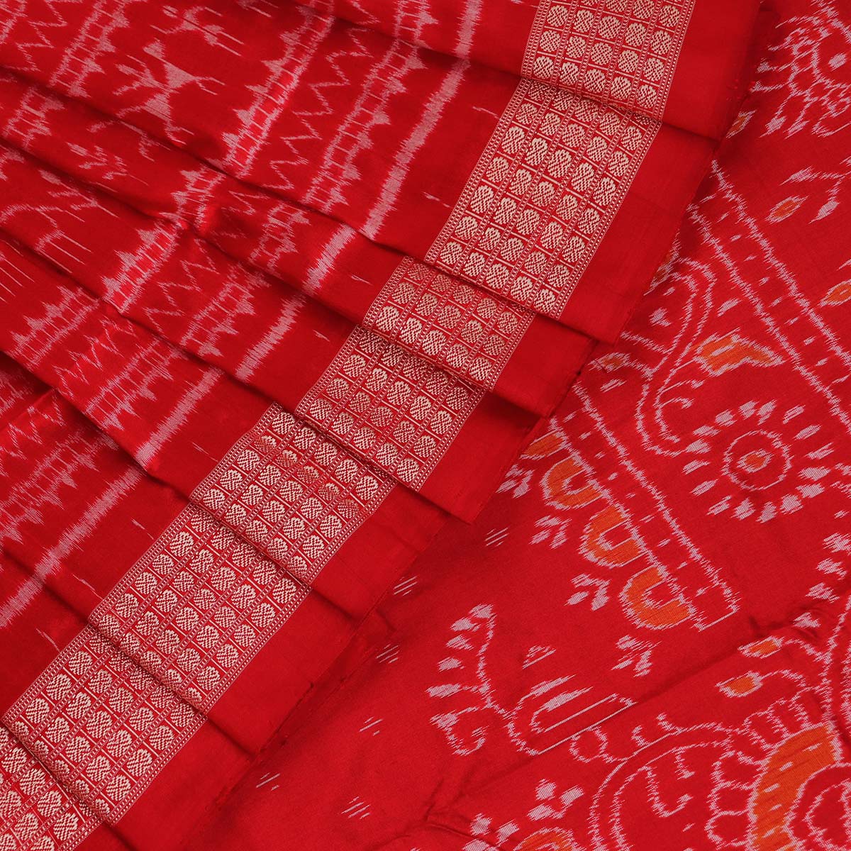Buy SAMBALPURI BASTRALAYA Woven, Dyed Sambalpuri Cotton Blend Red, White,  Black Sarees Online @ Best Price In India | Flipkart.com