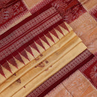 Cream Bomkai Silk Saree — view 3