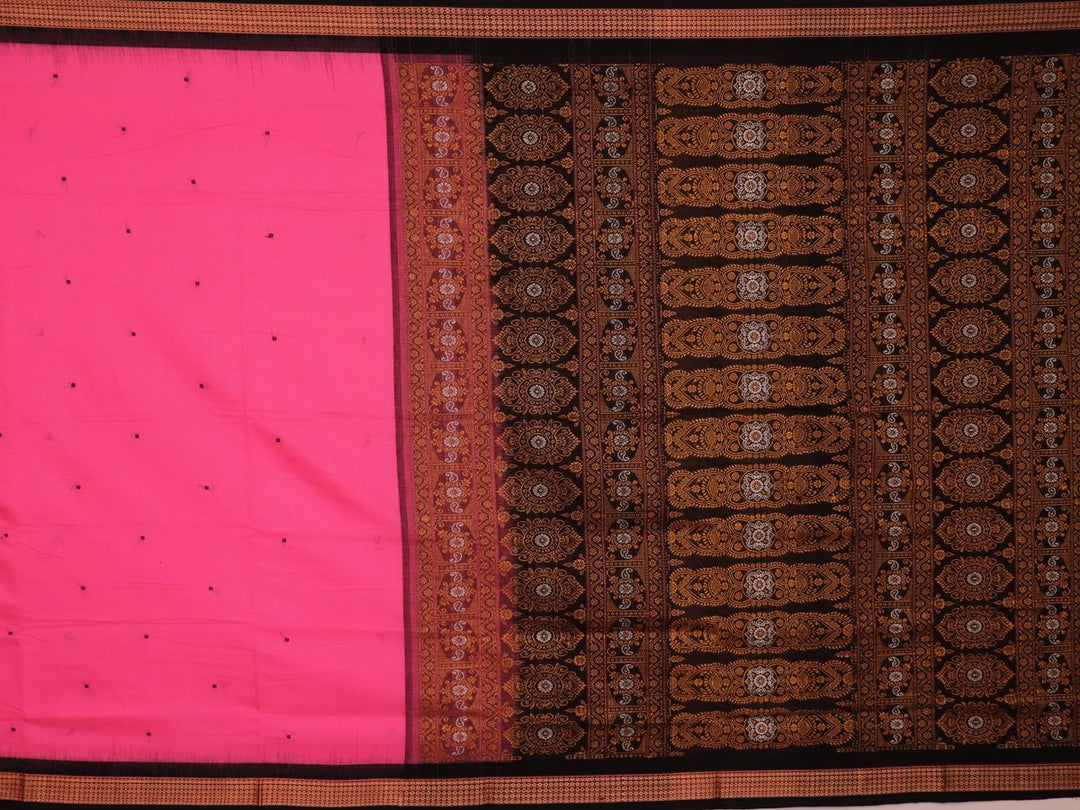 Bomkai Cotton Saree - Pink