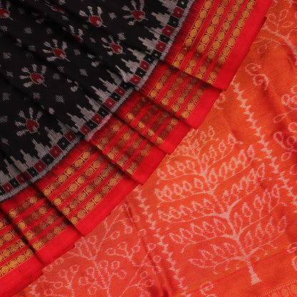 ସମ୍ବଲପୁରୀ ହ୍ୟାଣ୍ଡଲୁମ୍ ରେଶମ ସାରୀ - ବିଳାସପୂର୍ଣ୍ଣ ପାଟା |