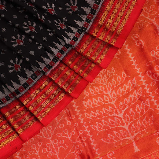 ସମ୍ବଲପୁରୀ ହ୍ୟାଣ୍ଡଲୁମ୍ ରେଶମ ସାରୀ - ବିଳାସପୂର୍ଣ୍ଣ ପାଟା |