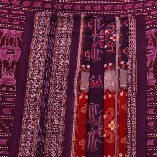 ହ୍ୟାଣ୍ଡଲୁମ୍ ସମ୍ବଲପୁରୀ କଟନ୍ ଇକକେଟ୍ ସାରି |