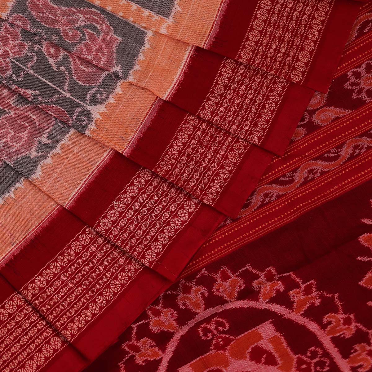 ହ୍ୟାଣ୍ଡଲୁମ୍ ସମ୍ବଲପୁରୀ କଟନ୍ ଇକକେଟ୍ ସାରି |