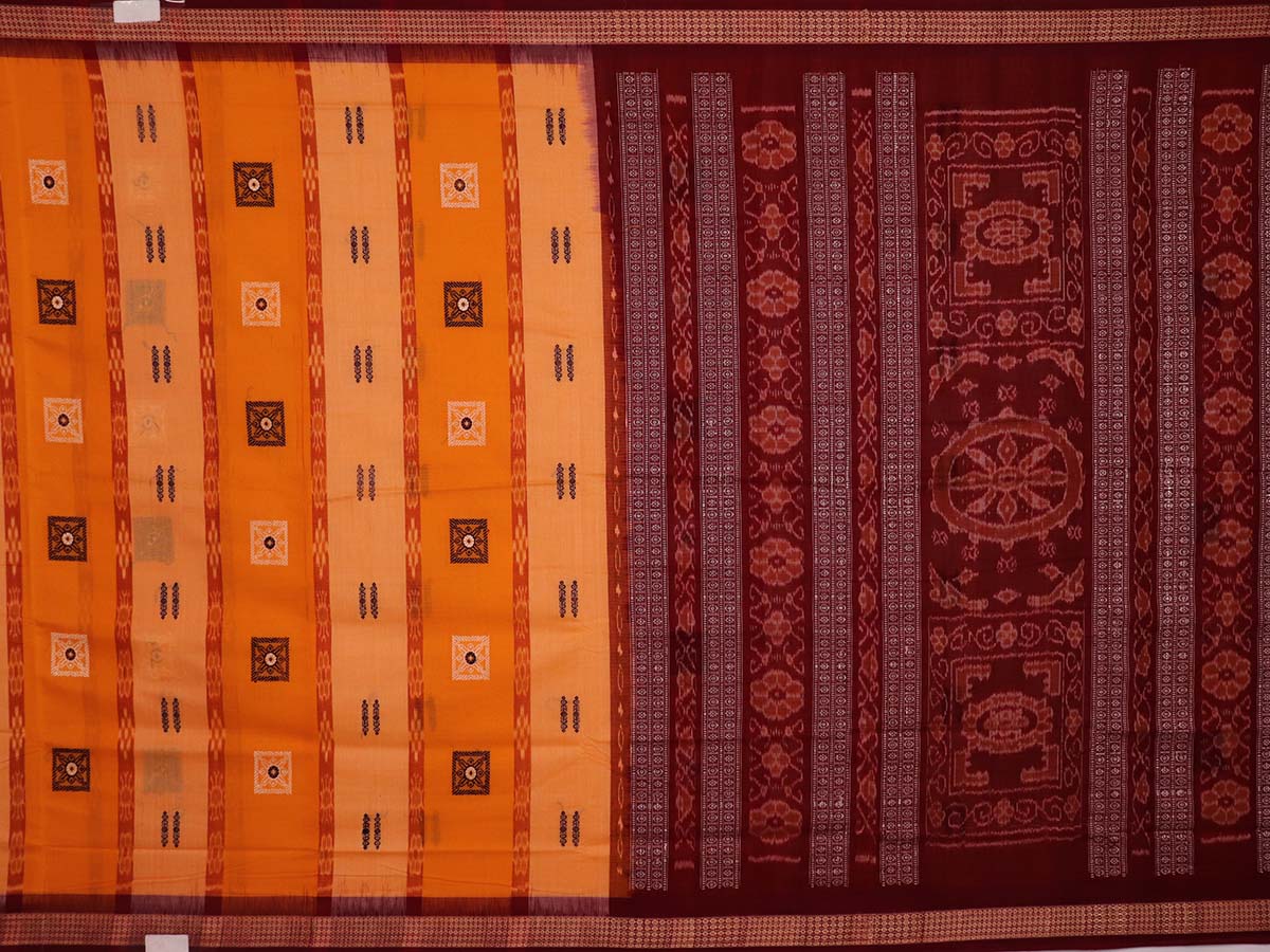 Handloom Bomkai Cotton Ikat Saree