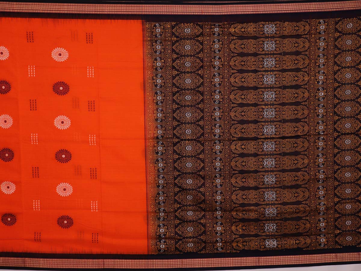 Handloom Bomkai Cotton Ikat Saree