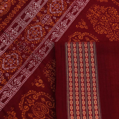 Handloom Bomkai Cotton Ikat Saree