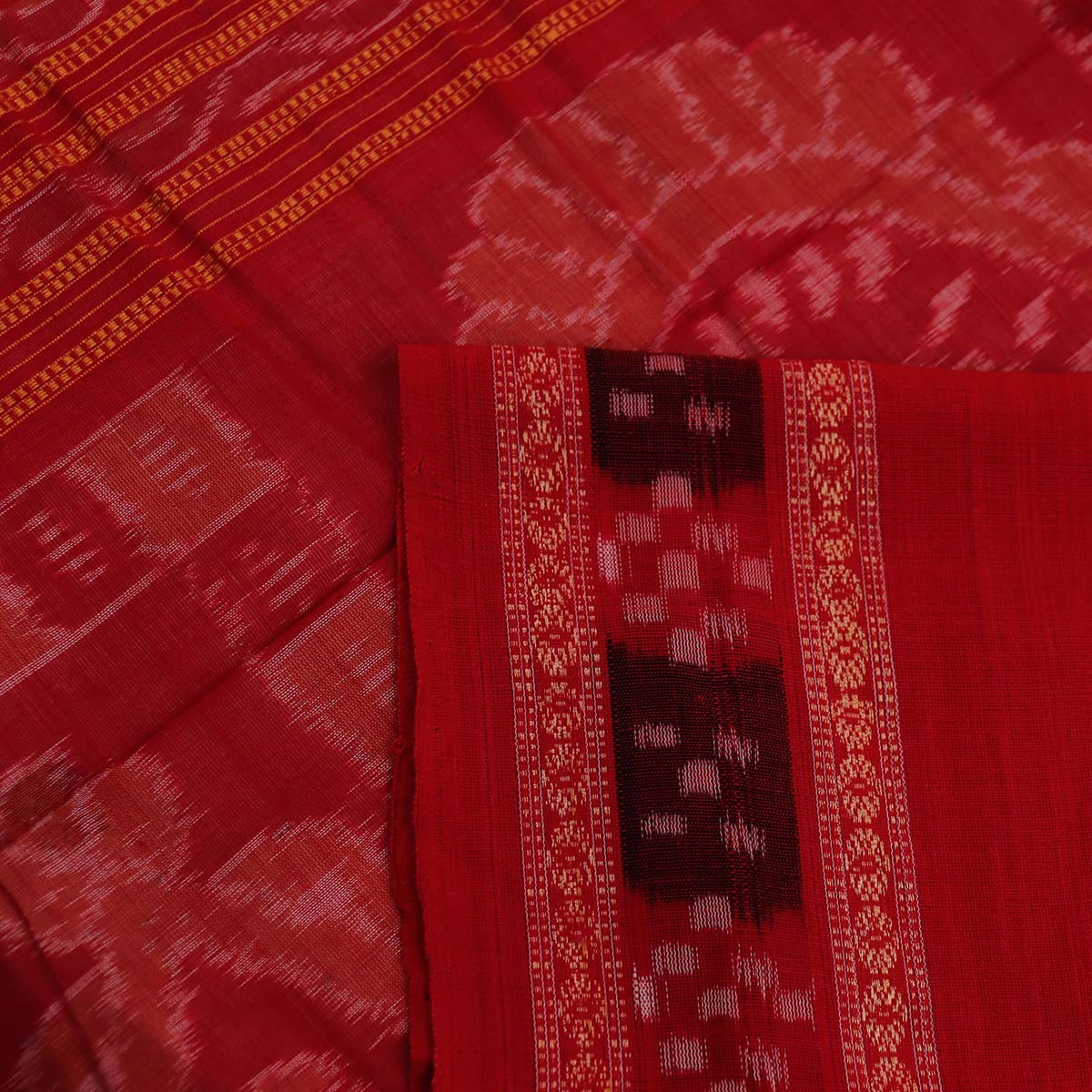 ହ୍ୟାଣ୍ଡଲୁମ୍ ସମ୍ବଲପୁରୀ କଟନ୍ ଇକକେଟ୍ ସାରି |