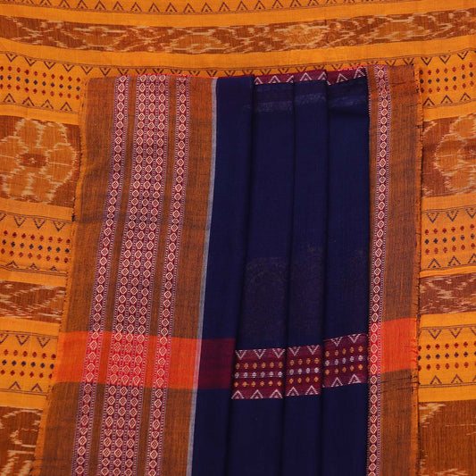 Handloom Bomkai Cotton Ikat Saree