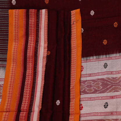 Handloom Bomkai Cotton Ikat Saree