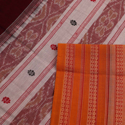 Handloom Bomkai Cotton Ikat Saree