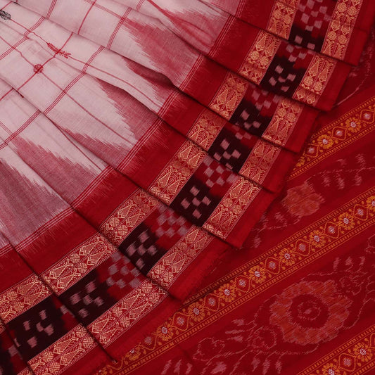 ହ୍ୟାଣ୍ଡଲୁମ୍ ସମ୍ବଲପୁରୀ କଟନ୍ ଇକକେଟ୍ ସାରି |