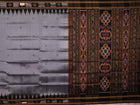 Grey Butta Khandua Silk Saree with Black Border — view 5