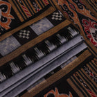 Grey Butta Khandua Silk Saree with Black Border — view 3