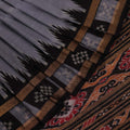 Grey Butta Khandua Silk Saree with Black Border P25-17-05093