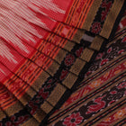 Handloom White Khandua Silk Saree with Black border