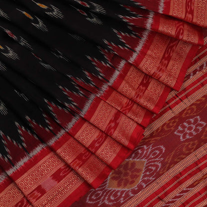 ହ୍ୟାଣ୍ଡଲୁମ୍ ଖଣ୍ଡୁଆ ସିଲ୍କ ଇକାଟ ସାରୀ |